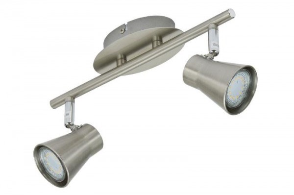 Briloner Lampa sufitowa LED, matowy nikiel, 2x LED GU10 3W 2914-022