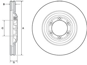 Delphi Tarcza hamulcowa BG4697C