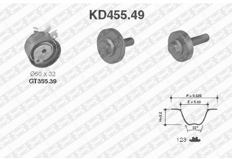 SNR Zestaw paska rozrządu KD455.49