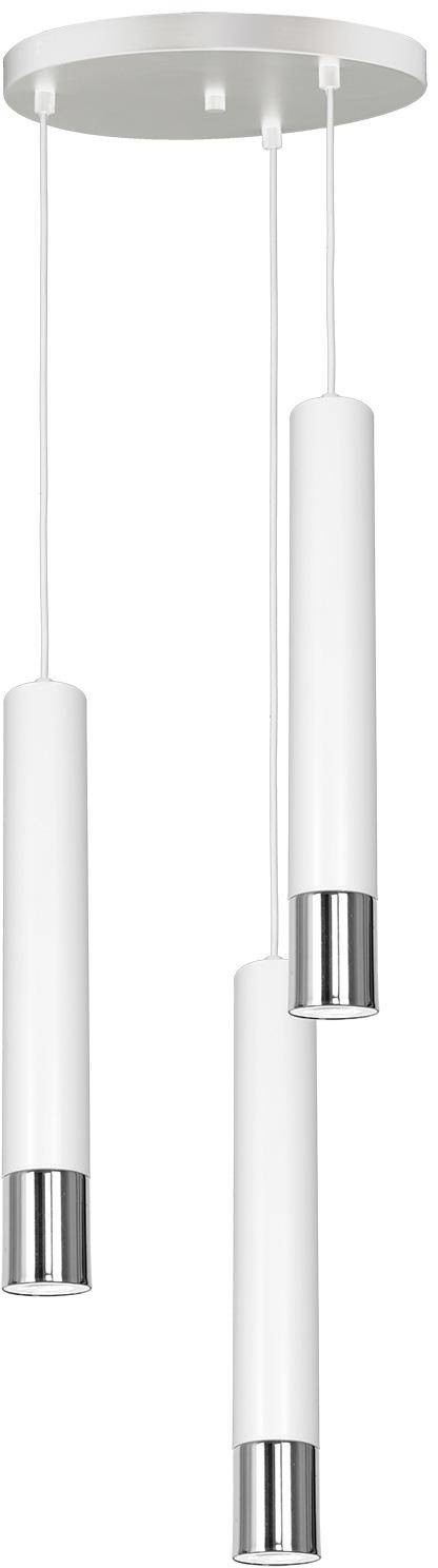 Luminex Żyrandol Nest chrome/white 3 1055