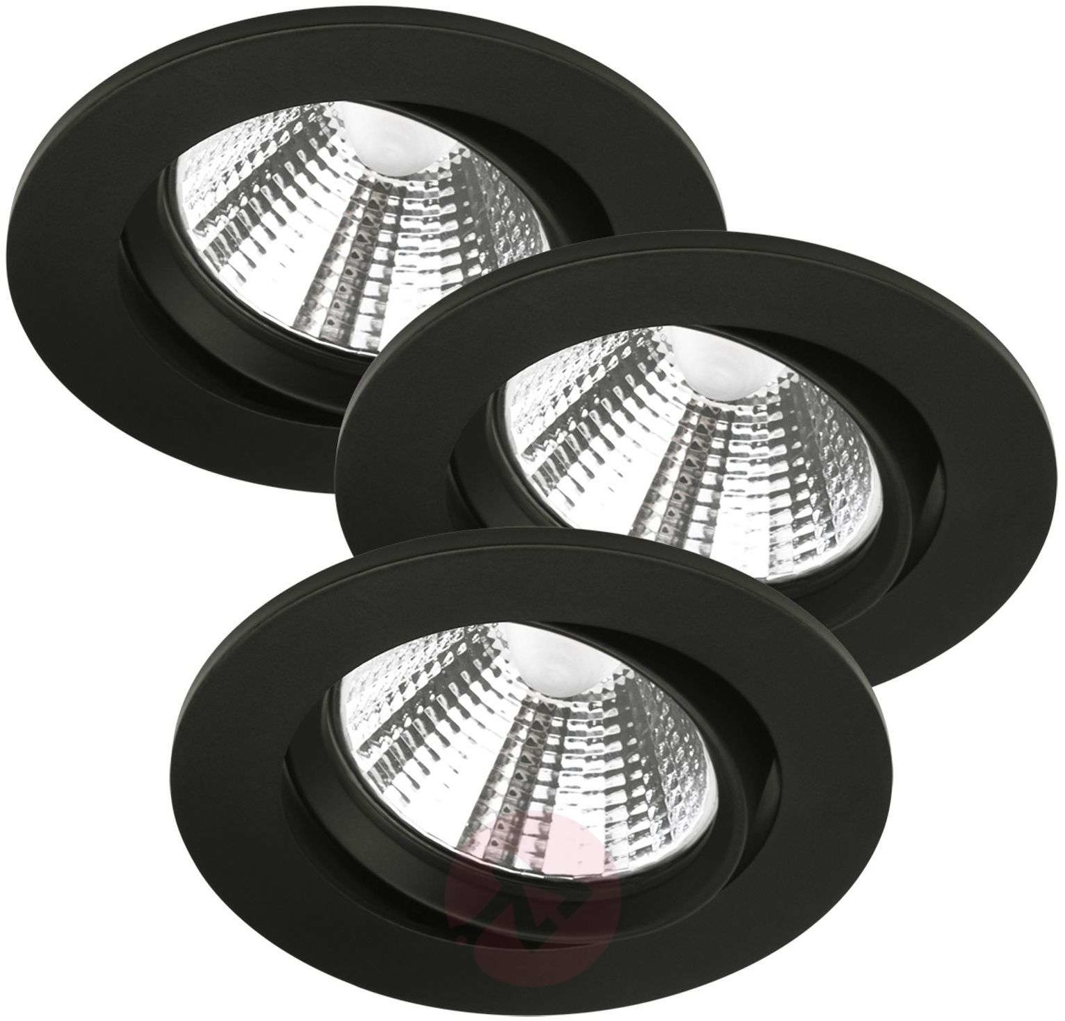 Nordlux Spot do zabudowy LED Freemont 2 700 K 3szt. czarny