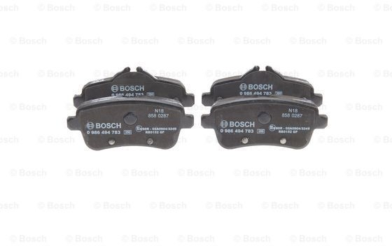 Bosch Zestaw klocków hamulcowych, hamulce tarczowe 0 986 494 783 0 986 494 783