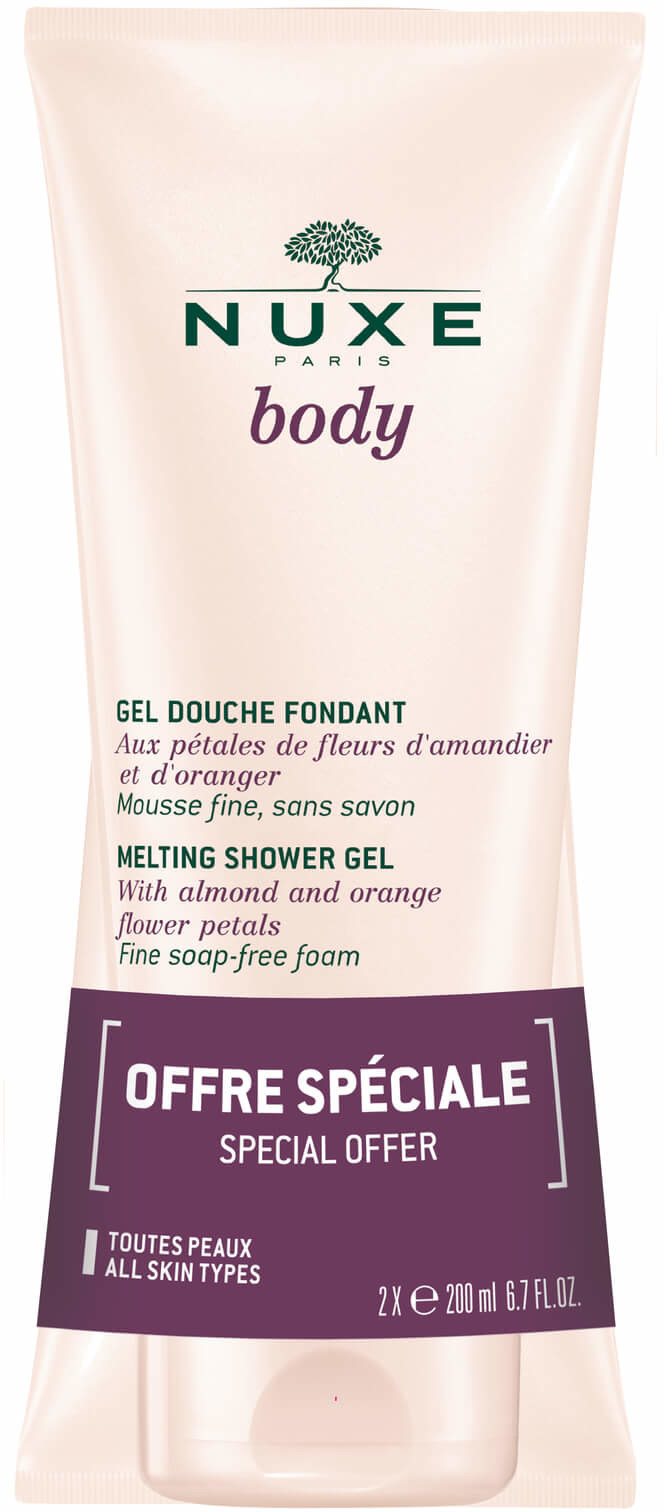 Nuxe POLSKA SP. Z O.O. Body kremowy żel pod prysznic z płatkami pomarańczy oraz migdałowca 2x 200 ml 7069517