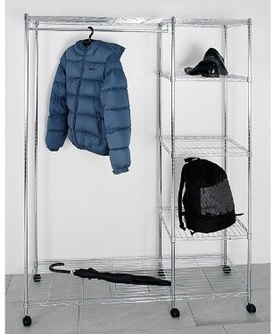 Haku-Möbel HAKU meble 43685 wieszak na kółkach 123 x 45 x 181 cm, chrom 43685