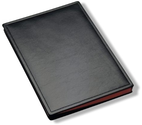 Läufer Bieżnik 34846  atmosferę Scala podpis Binder 24 x 33,5 cm, wykonana z prawdziwej skóry, czarny 34846