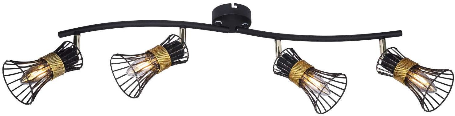 Globo Lighting ROXY reflektor Czarny 4-punktowe Obszar wewnętrzny ROXY 54814-4
