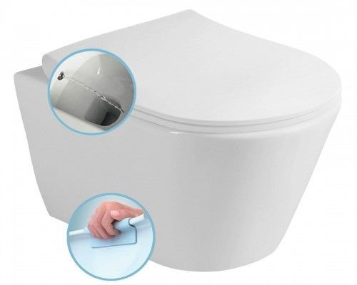 Domotechnika WC/BIDET rimless wiszący 53x35,5 cm bez deski,AVVA SH/100312