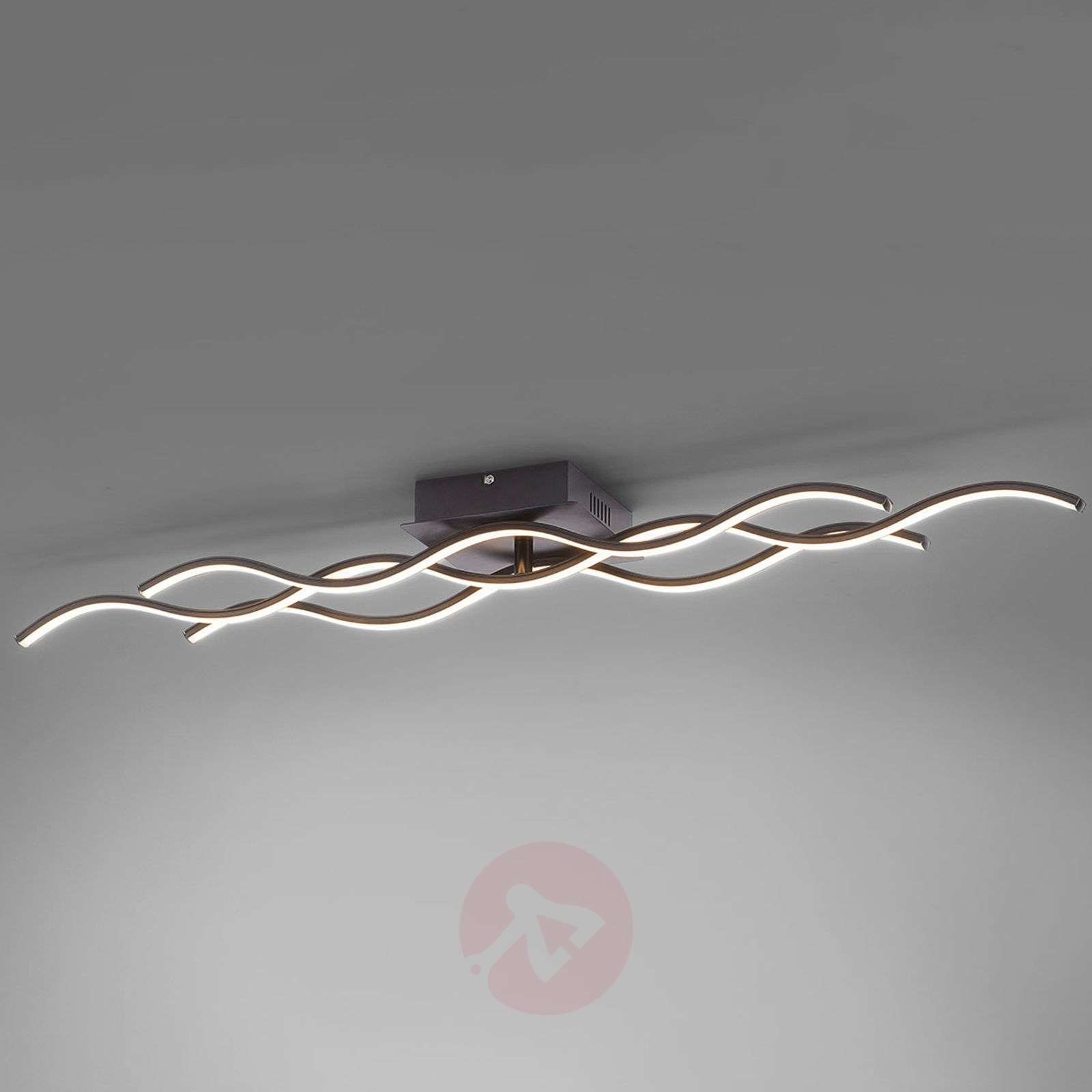 Leuchten Direkt Lampa sufitowa LED Wave czarna 97 cm