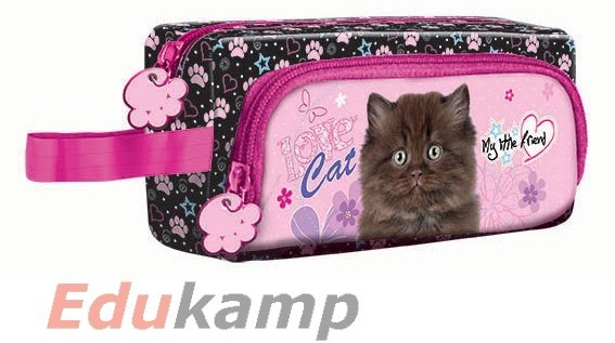 St. Majewski Konfekcja Piórnik saszetka MAJEWSKI dwukomorowa My Little Friend - Kot AB300PRU