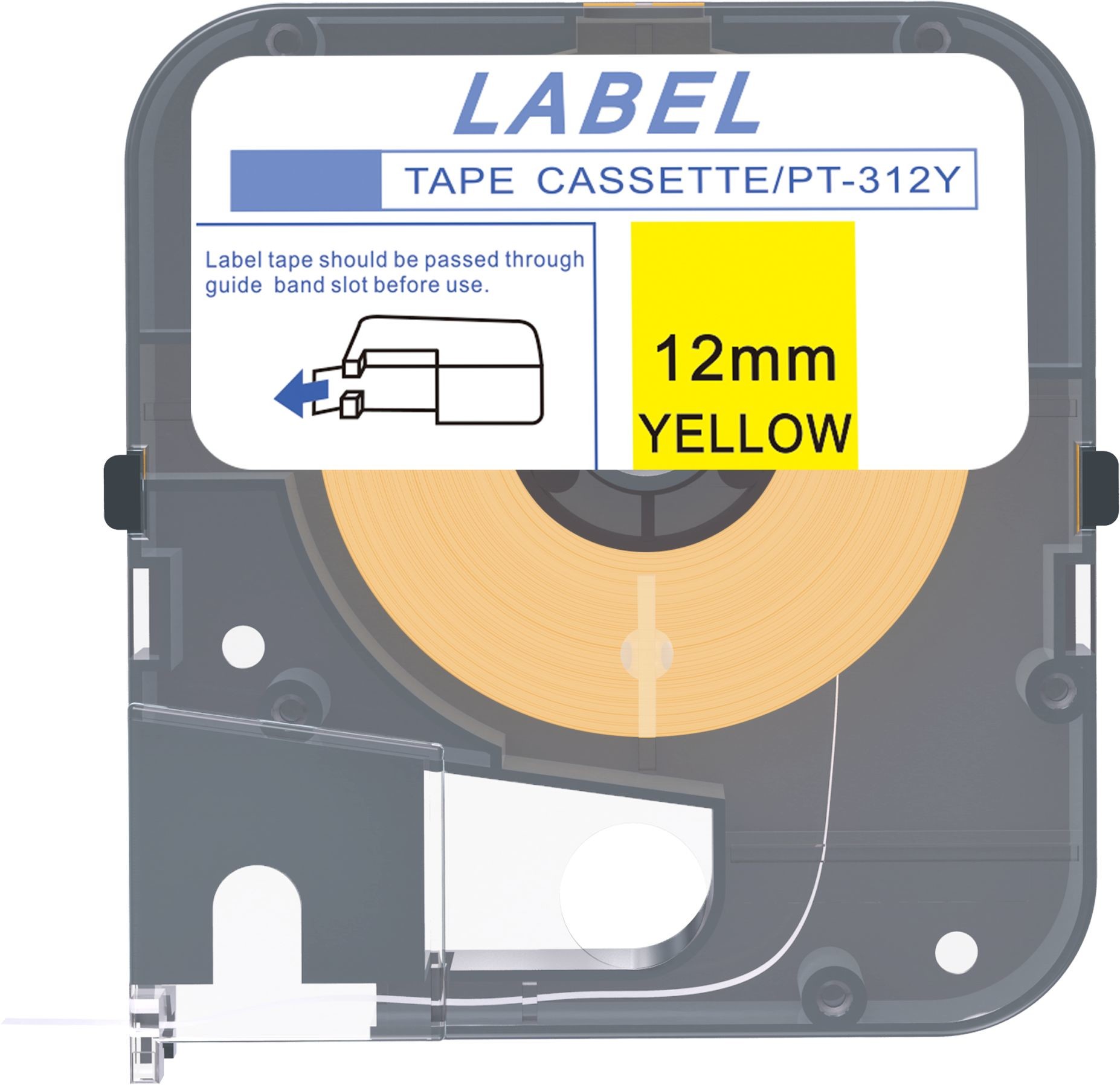 Max LM-312Y, 12mm x 8m, żółty taśma zamiennik