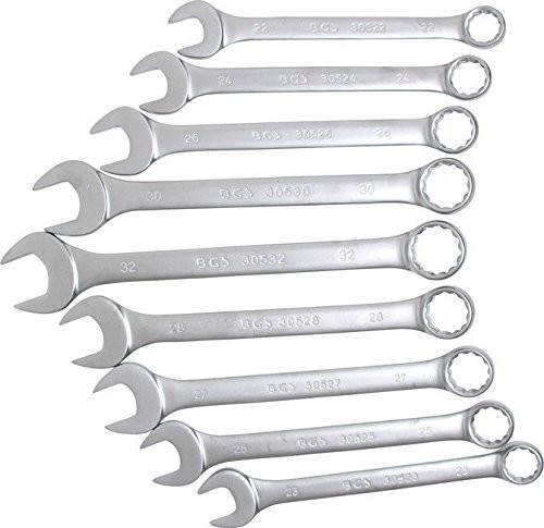BGS zestaw kluczy płasko-oczkowy, 6  32 MM, 25-częściowy, 1 sztuki, 30100