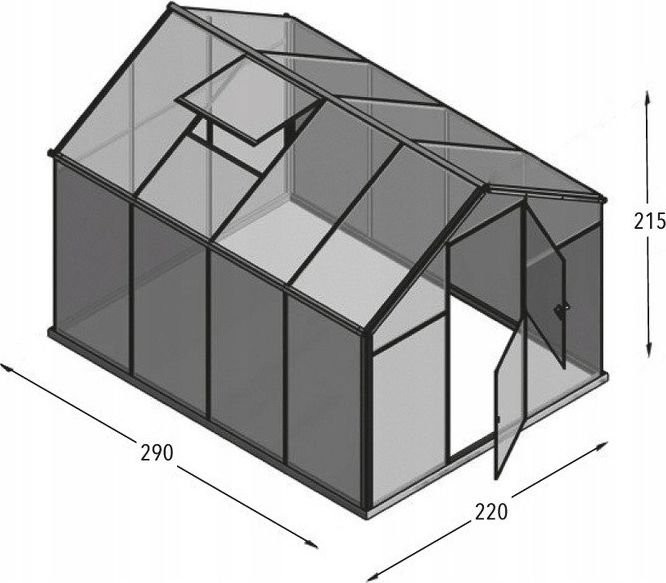 Emaga Szklarnia Sanus L-7 6,4m2 poliwęglan 6mm E-10399