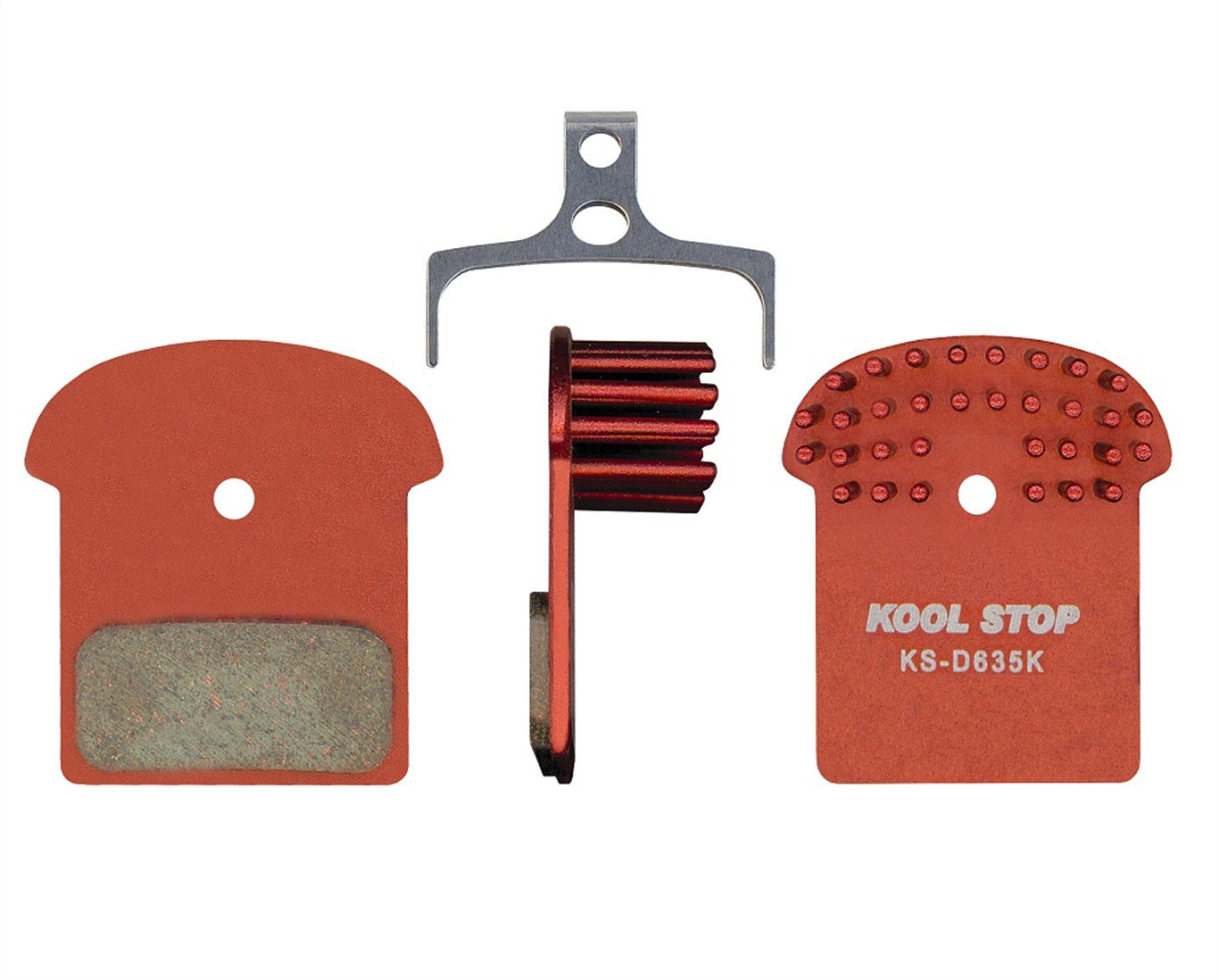 KOOLSTOP Okładziny z radiatorem D635K Shimano XTR BR-M985 / XT BR-M785 szary / Materiał: półmetaliczne D635K