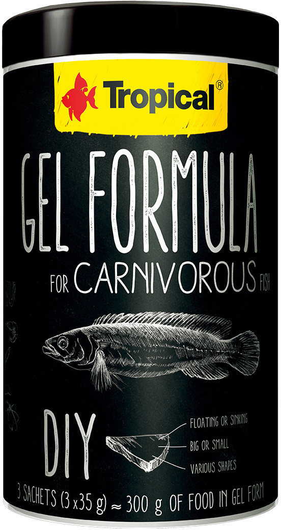 Tropical GEL FORMULA FOR CARNIVOROUS FISH 1000ML 105G 3X35G 23322