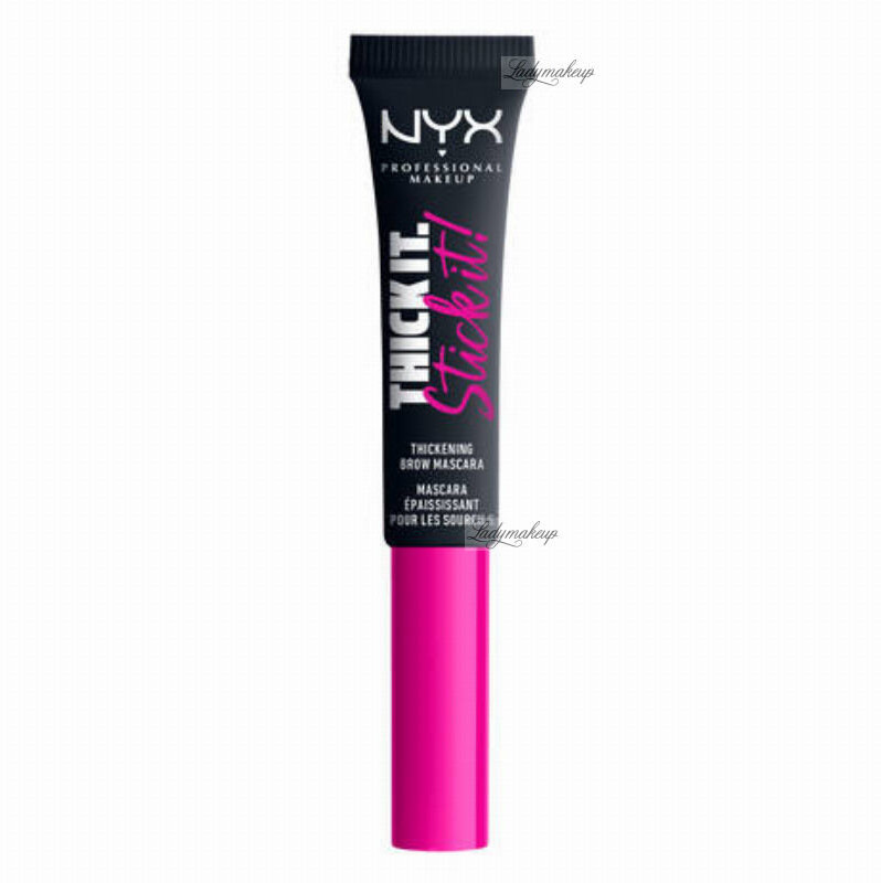 NYX Professional Makeup Professional Makeup - Thick It. Stick It! Thickening Brow Mascara - Tusz do brwi - 7 ml - 08 - BLACK
