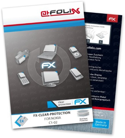 Displayschutz@FoliX atFoliX folia ochronna na wyświetlacz do Nokia C1  02, pojedyncze opakowanie, przezroczysty 4050512096936