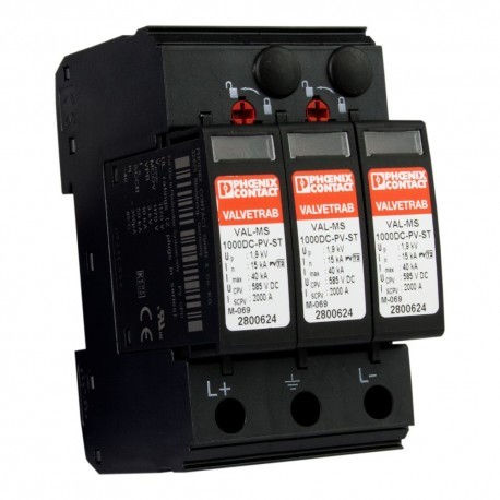 Phoenix CONTACT Odgromnik Ogranicznik Przepięć TYP 2 VAL-MS 1000DC-PV/2+V 2800628 Contact 8058 1099551