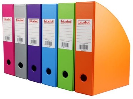 BIURFOL JAN HOLZ POJEMNIK NA KATALOGI BIURFOL NEW COLOURS 10CM : Kolor - Srebrny 51718