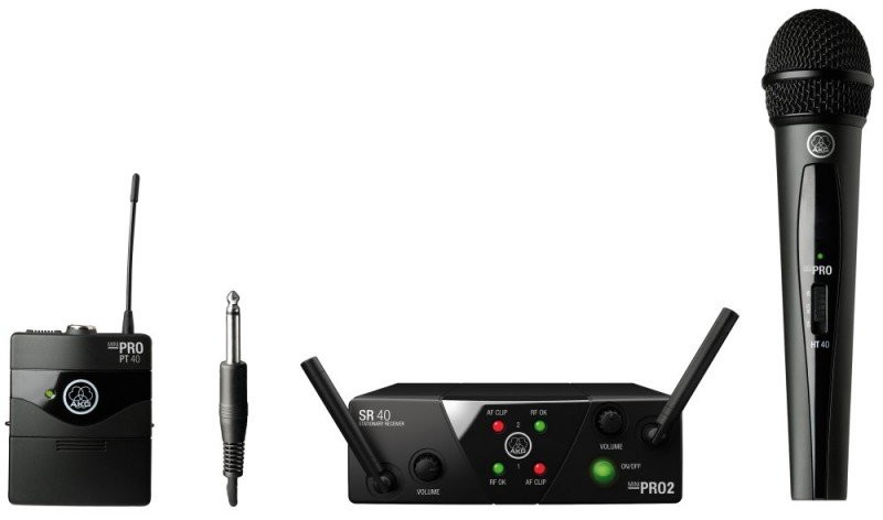 AKG WMS 40 MINI 2 DUAL Vocal / Instrument Set US25A/C (537.500-539.300) - system bezprzewodowy