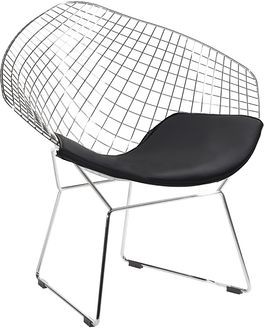 MeblujDom Fotel Volier Soft chrom Czarny MC-022.CH.B