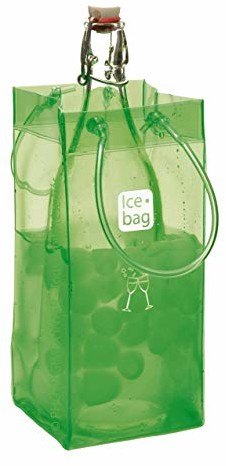 Gimex gimex 17409 Ice Bag Basic pojemnik chłodzący na butelki na 1 butelka, jaskrawozielony, 30 x 1 x 15 cm