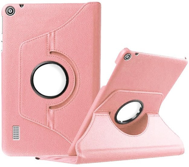 Huawei Etui obrotowe 360 MediaPad T3 7.0 Różowe + Szkło 03039