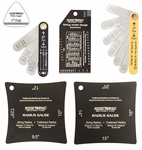 MusicNomad MusicNomad MN604 Precision 6 pc. Guitar Setup Gauge Tool Set - Plus 24-częściowy Instructional Booklet and Storage Case MN604