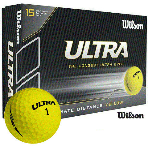 Wilson STAFF Piłki golfowe ULTRA LUE Ultimate Distance (żółte), 15 szt.