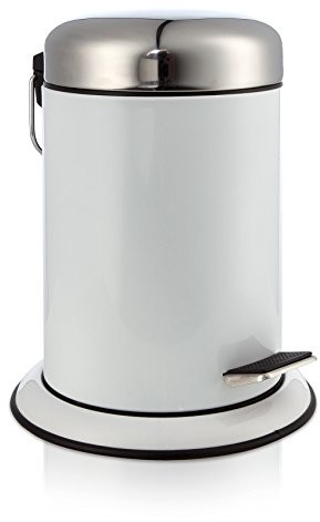 Möve Steel  Stand & Push  kosz na śmieci z pedałem Push, biały, jeden rozmiar