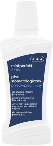 Ziaja Mintperfekt Activ płyn do płukania jamy ustnej stomatologiczny przeciwpróchniczy 500ml 54390-uniw