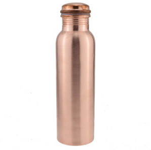 BUTELKA MIEDZIANA Klasyczna, Półmatowe wykończenie 650ml Ayur Water [SE 212]