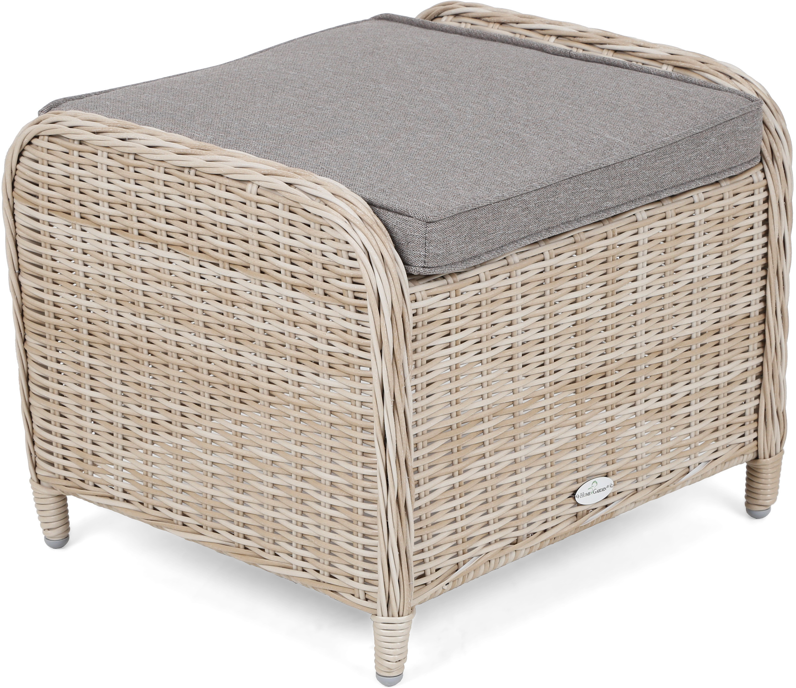 Home&Garden Podnóżek technorattanowy Bristol Beige / Beige Melange 164859