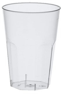 Papstar 16507 30 szklanek do latte macchiato/Caipirinha polistyrolu, 0.3 L, 8 x 11 cm, przezroczysty 16507