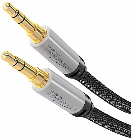 KabelDirekt - kabel Aux, kabel audio i jack 3,5 mm (niezniszczalna konstrukcja i odpowiedni do iPhone'ów, iPadów, smartfonów, odtwarzaczy MP3, tabletów, komputerów, samochodów i innych urządzeń stereo