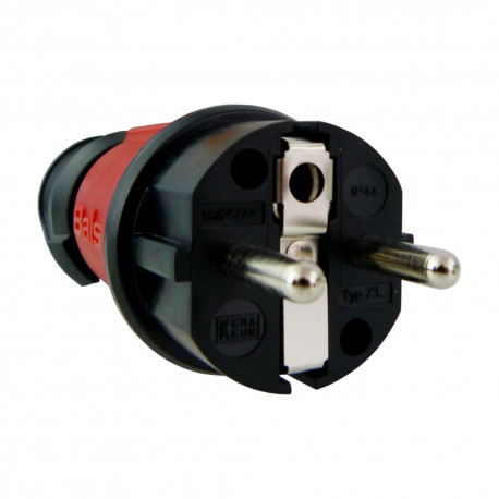 Bals Wtyczka przenośna 16A 230V IP44 Uni-Schuko 7373 czerwona BALS 2487 BL 7373