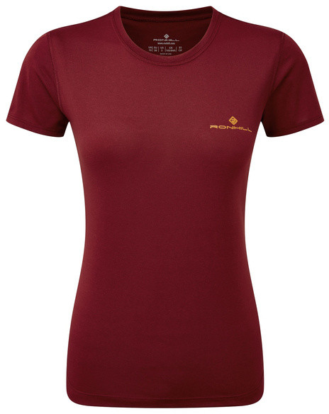RONHILL RONHILL Koszulka biegowa damska CORE S/S TEE bordowa