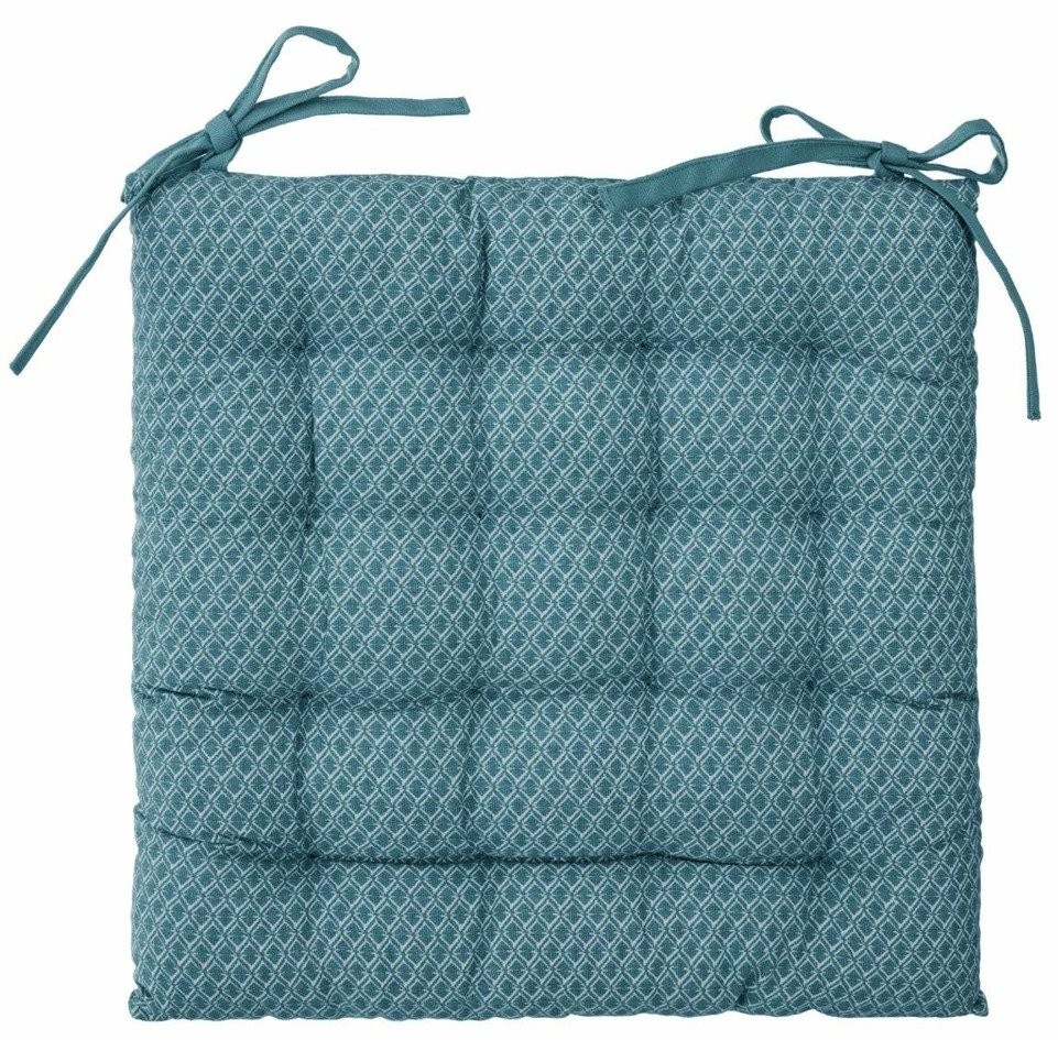 Atmosphera Turkusowa poduszka na krzesło w modnym stylu ozdobna poducha pikowana dla większej wygody przy stole B07MY9KKSS