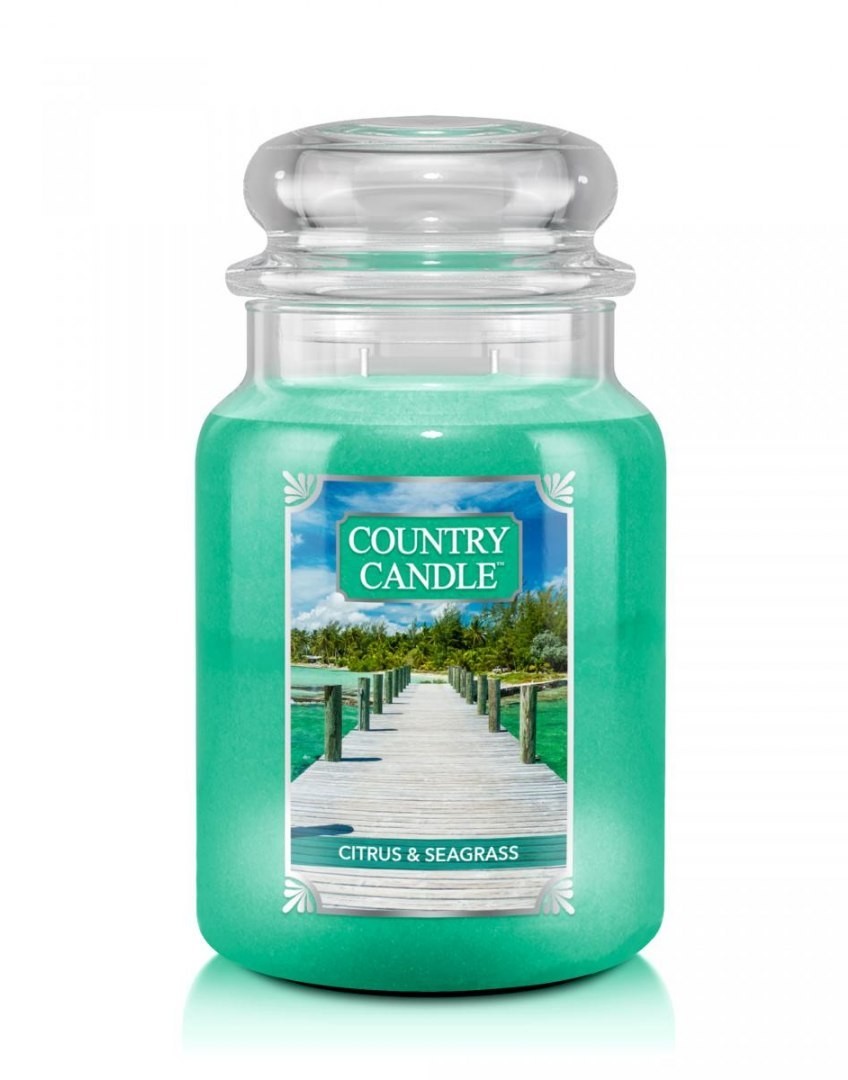 Country Candle - Citrus & Seagrass - Duży słoik (652g) 2 knoty COUNTRY CANDLE CCDC&S