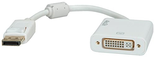 Roline 12033136 4 K2K wtyczka do gniazda DVI Adapter DisplayPort Biały 12.03.3136