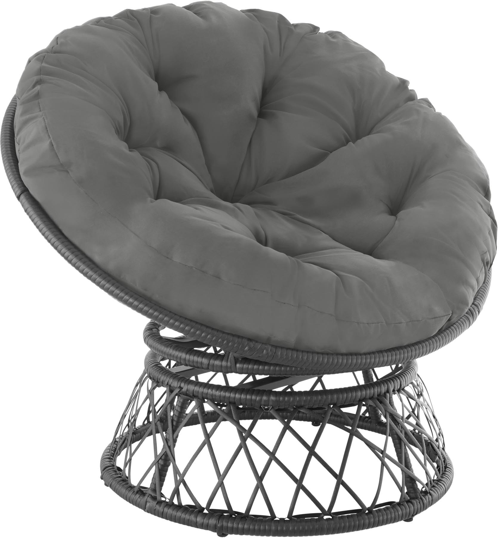 tectake Fotel rattanowy Gargano - czarny 403552
