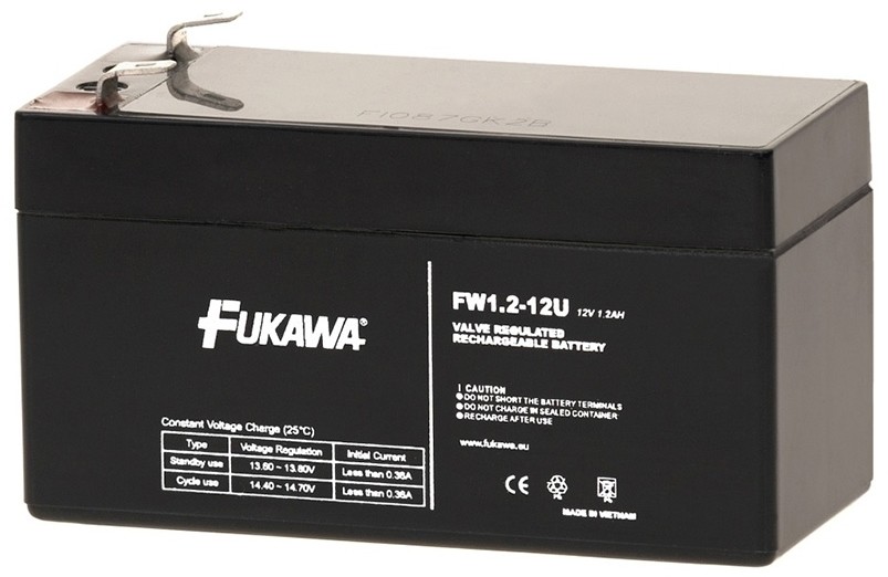 Fukawa FUKAWA FW 1,2-12 U - Akumulator ołowiowy 12V/1,2Ah/faston 4,7mm