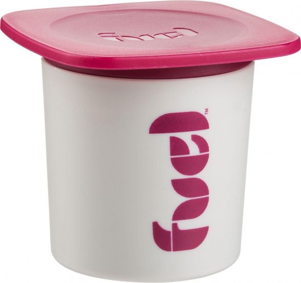 NoName doniczka Fuel 600 ml polipropylen biały/fuksja twm_913286