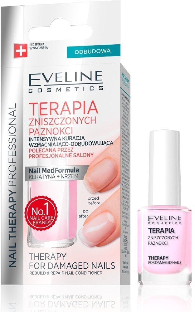 Eveline KOLOROWKA Nail Therapy Intensywna Kuracja wzmacniająco-odbudowująca 12ml 105236