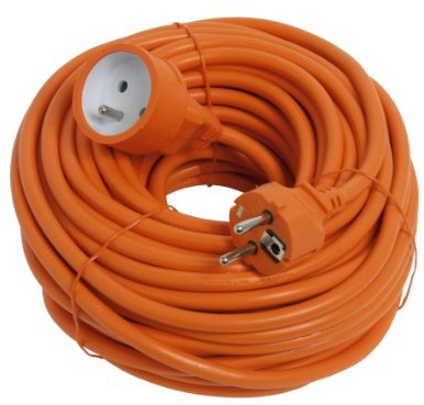 DEBFLEX Debflex 339259 przedłużacz, przewód płaszczowy z tworzywa sztucznego HO5VV-F 2 x 1,5, pomarańczowy, 25 m 339259