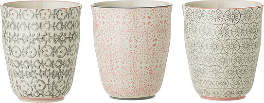 Bloomingville Kubki Cécile wysokie 200 ml 3 szt. 21106496