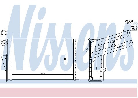 NISSENS Wymiennik ciepła, ogrzewanie wnętrza 71441