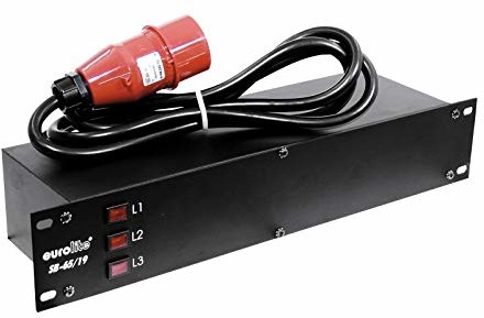 Eurolite SB-65/19 rozdzielacz prądu | praktyczny rozdzielacz prądu 16 A w obudowie 483 mm (19