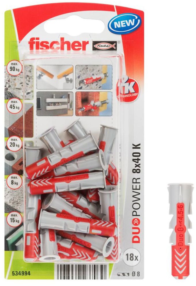 Fischer Koszulka uniwersalna 8 x 40 S K NV 18 szt. DUOPOWER