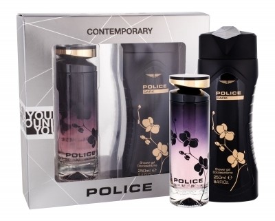 Police Dark Women zestaw Edt 100 ml + Żel pod prysznic 250 ml dla kobiet