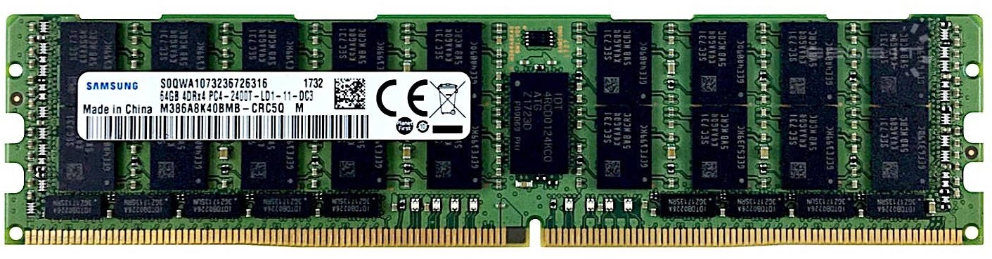 Samsung  RAM 1x 64GB ECC LOAD REDUCED DDR4 2400MHz PC4-19200 LRDIMM | M386A8K40BMB-CRC M386A8K40BMB-CRC